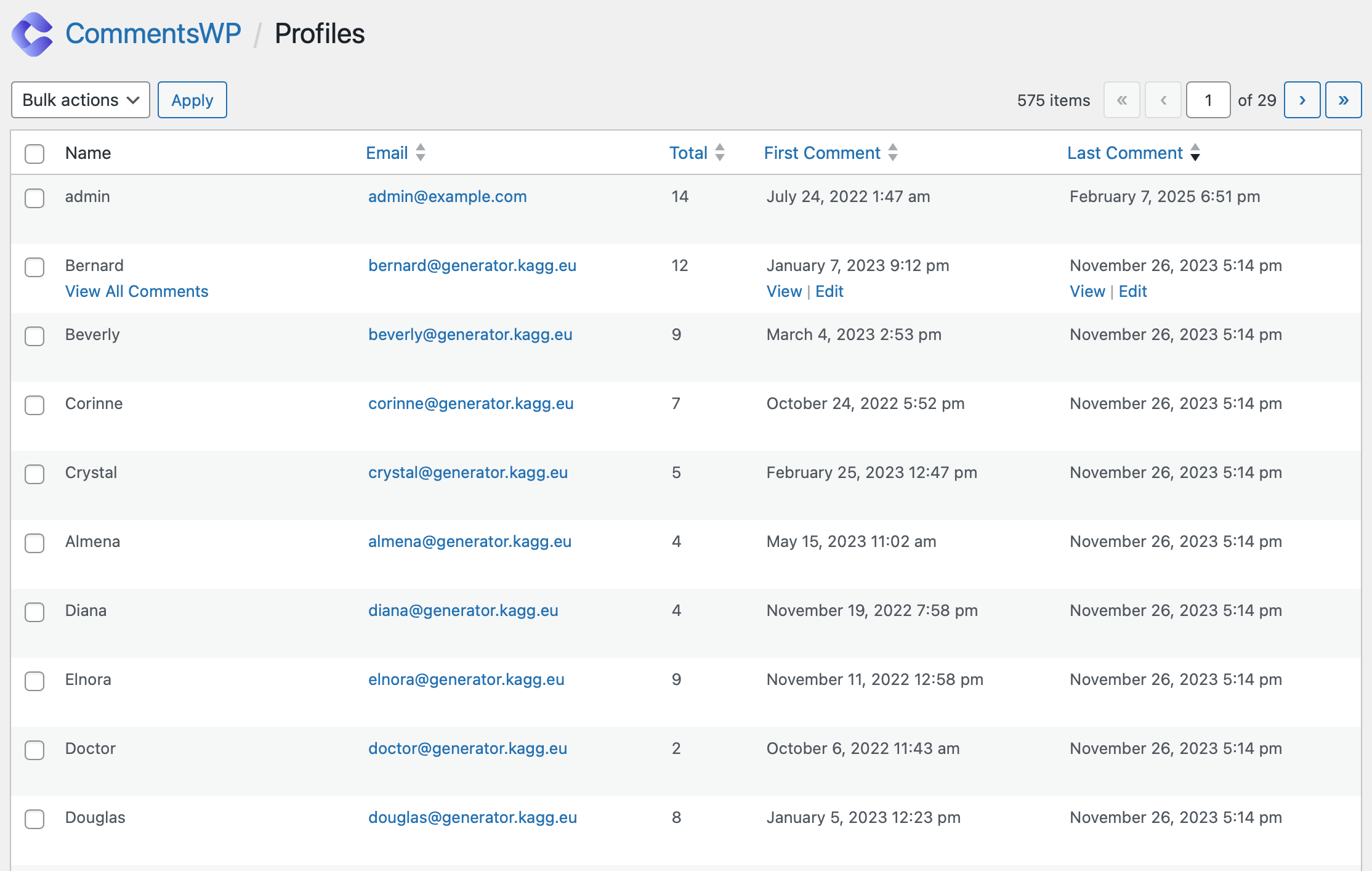 Commenter Profiles - CommentsWP CommentsWP: Commenter Profiles